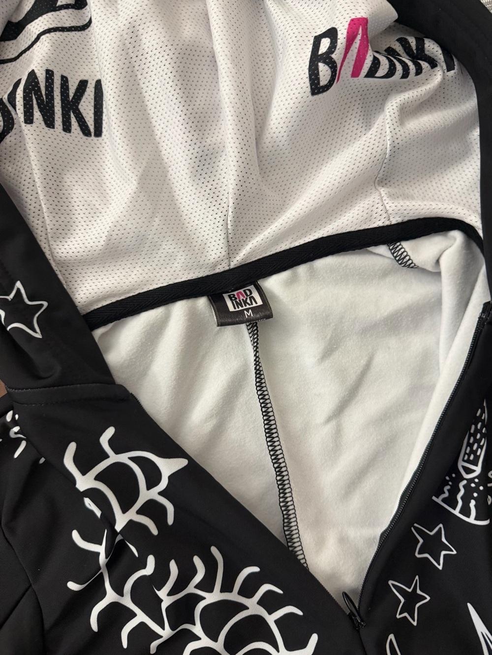 Badinka Black & White Graphic Jumpsuit - Picture 3 of 3